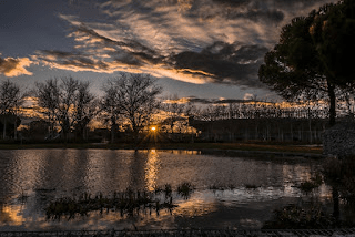 deteniendo el tiempo, un atardecer sobre getafe