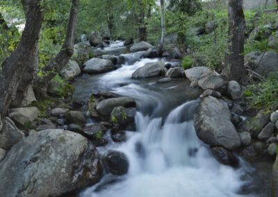 arroyo, río, cascada, agua, larga exposición, bosque, rocas, naturaleza, corriente, paisaje, vegetación, árboles, agua sedosa, montaña, frescura, tranquilidad, senderismo, entorno natural, primavera, fotografía de paisaje.